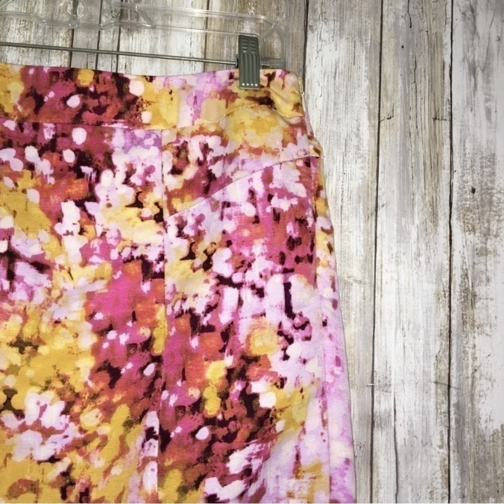 Loft Pink & Yellow Floral Pencil Skirt - Picture 2 of 6